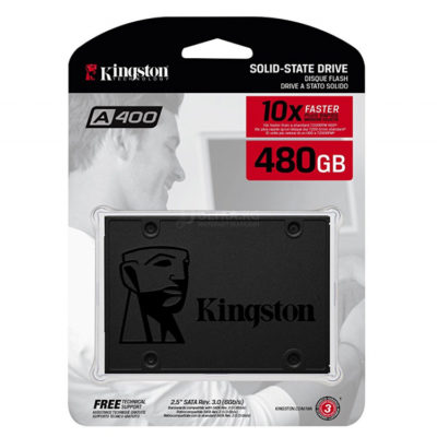 Твердотельный накопитель SSD 480GB Kingston A400 SATAIII 2.5″ Read/Write up 500/350MB/s [SA400S37/480G]