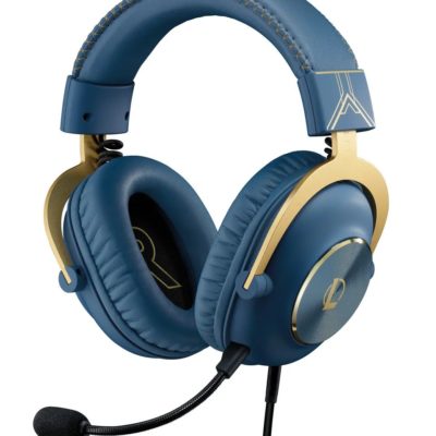 Наушники Logitech G PRO X Gaming Headset League of Legends Edition с микрофоном, 20-20000Гц, 32Ом, 106дБ, кабель 2м, jack 3.5 [981-001106]