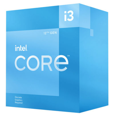 Процессор Intel Core i3-12100F, LGA1700, 3.3-4.3GHz, 12MB Cache L3, no VGA, EMT64,4 Cores + 8 Threads,Tray,Alder Lake