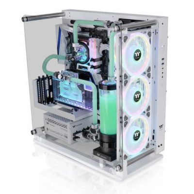 Корпус Thermaltake Core P3 TG Pro, CA-1G4-00M6WN-09, ATX/ Mini ATX, USB 3.0×2+2.0×2, HDAudiox1, Высота CPU куллера до 180мм, VGA до 450мм, 512*333*470мм, Без Б/П, Белый