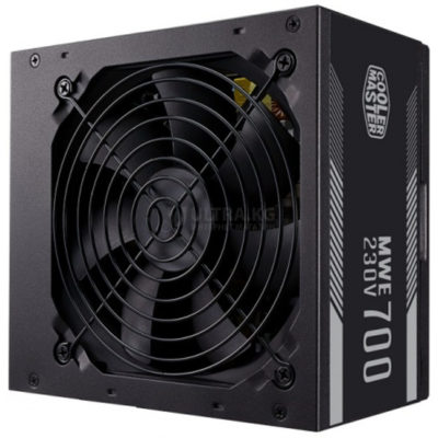 Блок питания 700W CoolerMaster MasterWatt White, ATX, АPFC, 80PLUS , 20+4pin, 4+4pin, 6*Sata, 3*Molex,1*FDD, 4*PCI-E 6+2pin, Вентилятор 12см, Кабель питания, Чёрный [MPE-7001-ACABW-EU]