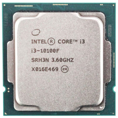 Процессор Intel Core i3-10100F, LGA1200, 3.6-4.3GHz, 6MB Cache L3, no VGA, EMT64,4 Cores + 8 Threads,Box,Comet Lake – T