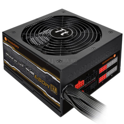 Блок питания 630W Thermaltake Smart SE, ATX, 80 Plus, APFC, 20+4 pin, 4+4pin, 15*Sata, 3*Molex, 1*FDD, 2*PCI-E 6+2 pin, Вентилятор 14 см, Кабель питания, Чёрный [SPS-630MPCBEU]