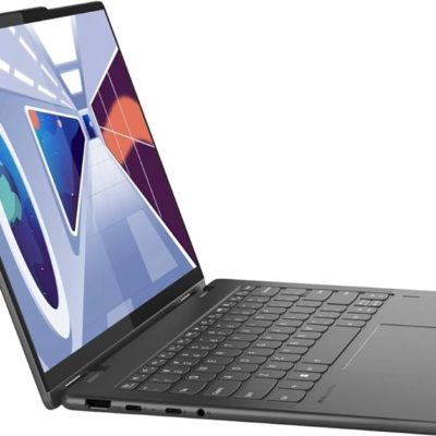 Ноутбук Lenovo YOGA 7 16ARP8 2-IN-1 AMD Ryzen 5 7535U, 8GB DDR5, 256GB SSD NVMe, 16″ FHD WUXGA TS IPS x360, AMD Radeon 660M, Win 11H, скан. отп. пальц., клав. с подсв. Eng-Ru, серый [83BS0000US]