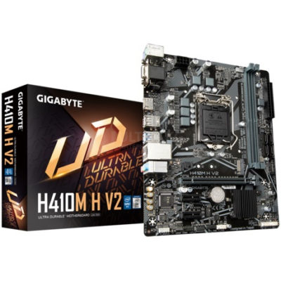 Матплата Gigabyte H410M H V2, LGA1200, Intel H470, 2xDDR4, 1xPCI-E16X, 2xPCI-E1x, Sound8Ch, GBLAN, 4SATA+1M.2, mATX, 4USB3.2+6SUSB2.0, VGA, HDMI