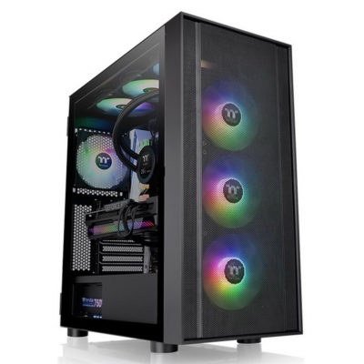 Корпус Thermaltake H570 TG ARGB/Black/Win/SPCC/Tempered Glass*1/Mesh Front Panel/120mm ARGB Lite Fan*3/Brown BoxCA-1T9-00M1WN-01