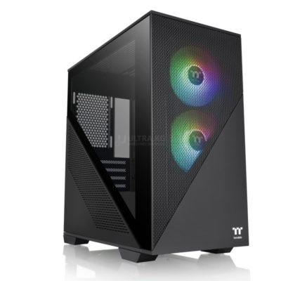 Корпус Thermaltake View 51 TG CA-1Q6-00M1WN-00 Micro ATX/Mini ITX USB2x3.0+2.0×2+1xTypeC, HD-Audio, Куллер 1×120мм+ 2×200мм ARGB, Высота CPU куллера до 175мм, VGA до 300мм, 550x315x525мм, Без Б/П, Черный