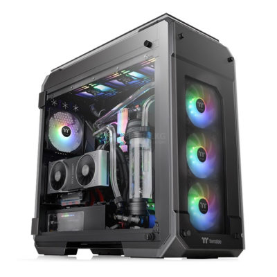 Корпус Thermaltake View 71 TG CA-1I7-00F6WN-00, ATX/MicroATX/MiniITX, USB 3.0×2+2.0×2, HDAudiox1, Куллер 3*140мм, Высота CPU куллера до 190мм, VGA до 410мм, 577x274x592мм, Без Б/П, Белый