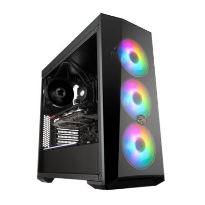 Корпус CoolerMaster MasterBox LITE 5 ARGB(MCW-L5S3-KGNN-05) ATX/mATX/MiniITX,2xUSB3.2,2×3,5Jack,кулер1х12см,высотаCPUкулера до163мм,2х3.5″/3х2.5″,окно из закаленного стекла,469x211x455,БезБ/П,Черный