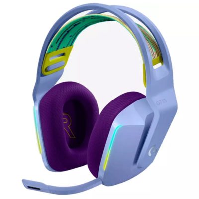 Беспроводные наушники Logitech G733 LIGHTSPEED Wireless RGB Gaming с микрофоном, 20-20000Гц, 2.4GHZ, Lilac [981-000890]