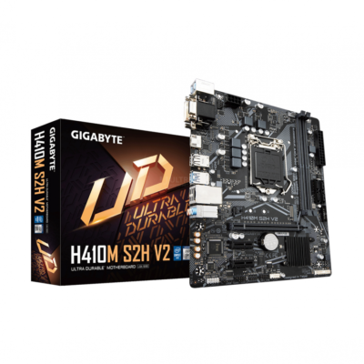 Матплата Gigabyte H410M S2H V2 LGA1200, iH470, 2xDDR4 2666MHz, 4xSATA3, 1xM.2, 1xD-Sub, 1xDVI-D, 1xHDMI, 1xPCI-Ex16, 2xPCI-Ex1, mATX