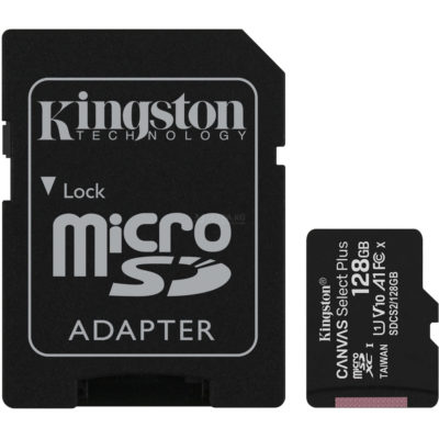 Карта памяти Secure Digital-micro Card Kingston 128GB uSD Select 80R C10 I ADPTR [SDCS2/128GB]