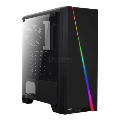 Корпус Aerocool Cylon, ATX/Micro ATX, USB 1*3.0/2*2.0, HD-Audio+Mic, SD слот, Кулер 12см, Высота процессорного кулера до 165 мм, Толщина 0,6мм, Без Б/П, Чёрный