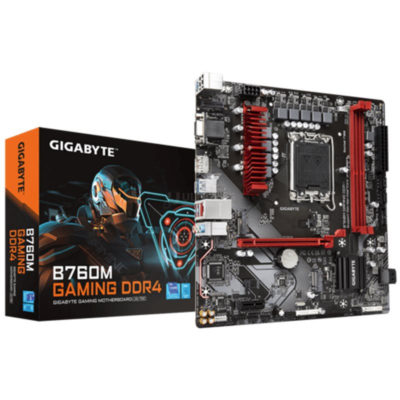 Матплата Gigabyte B760M H DDR4, LGA1700, Intel B760, 2xDDR4 PC42600, 1xPCI-E 3.0×16, 1xPCI-E 3.0×1, Sound8Ch, GLAN, 4SATA+2M.2, RAID, mATX, 6USB3.2+6USB2.0, VGA, HDMI