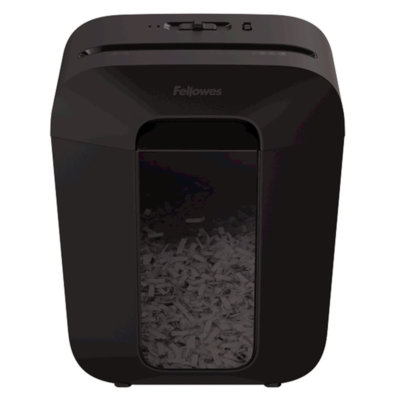 Шредер Fellowes POWERSHRED LX45 Уровень секретности P-4, Фрагмент 4х37 мм, Подача 30(50)лист, Ёмкость корзины 17 л, Уничтожение скоб, скрепок, пл. карт, Чёрный