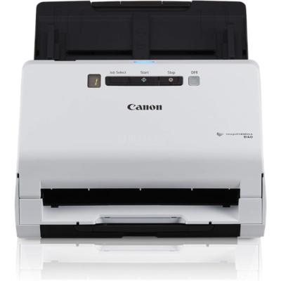 Сканер протяжный Canon imageFORMULA R40 (CIS, A4 Color, 600dpi, 40ppm, 80ipm, Duplex, ADF60 page, 4000 pages/day, 30-bit input/24-bit output, USB2.0, TWAIN, CaptureOnTouch, Readiris, Cardiris, Black)