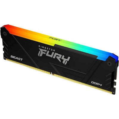 Оперативная память DDR4 32GB PC-25600 (3200MHz) KINGSTON FURY Beast RGB Black XMP [KF432C16BB2A/32]