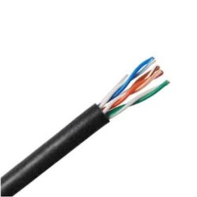 Сетевой кабель UTP TENDA OUTDOOR CAT6,4пары 0.52mm чистая медь,переплетение,0.95mm изоляция, внешний диаметр.:6.1mm, ПВХ