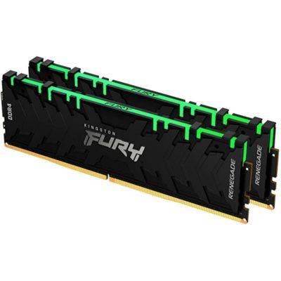 Оперативная память DDR4 16GB (2x8GB) PC-25600 (3200MHz) KINGSTON XMP FURY RENEFGADE RGB KF432C16RBAK2/16