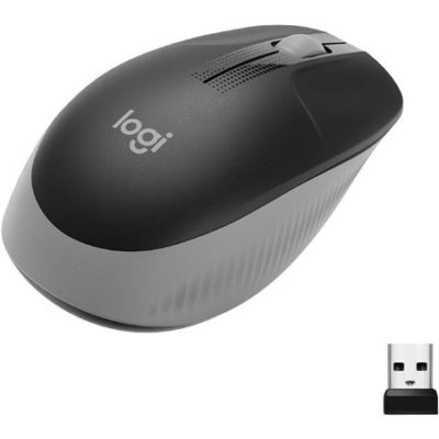 Беcпроводная мышь Logitech M190 Full-size, Оптическая , 1000dpi, 3 кнопки, Серая [910-005906]