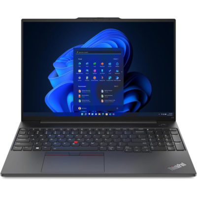 Ноутбук Lenovo ThinkPad E16 AMD Ryzen 5 7530U (up to 4.5GHz), 24GB DDR4, 1 TB NVMe, 16″ IPS WUXGA, LAN, Win11 Pro, клав. с подсветкой, Eng-Rus, черный [21JT001PUS]