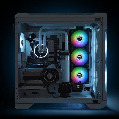 Кулер для корпуса Thermaltake Pure Duo 12 ARGB Sync Radiator Fan 2 Pack/Fan/12025/PWM 500~1500RPM/18 LED/5V addressable/MB SYNC & hardware control/Balck FanCL-F115-PL12SW-A