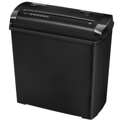 Шредер Fellowes, Powershred P-25S, Уровень секретности P-1, Фрагмент 7 мм., Подача: 5лст, Ёмкость корзины 11 л., Продольная резка, Чёрный