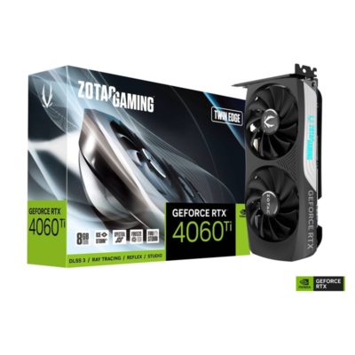 Видеокарта RTX 4060Ti ZOTAC GAMING GeForce RTX 4060 Ti Twin Edge 8GB GDDR6, Engine clock 2535MHz, Memory clock 18000MHz, 128Bit, 3xDP, HDMI [ZT-D40610E-10M]