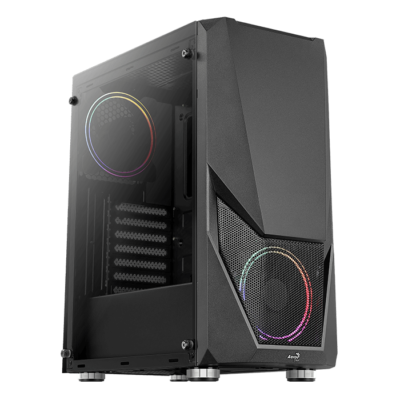 Корпус Aerocool Zauron Saturn FRGB-G-BK-v1,ATX/MicroATX,USB2*3.0,HDAudio+Mic,Кулер 1*12см FGB,Высота CPU кулера до 166 мм,Длина VGA до 325мм(без радиатора),2*3.5″/4*2.5″,217.7 x445x409мм,БезБ/П,Чёрный