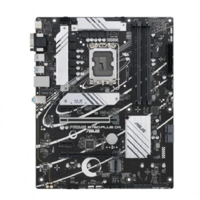 ASUS PRIME B760-PLUS D4,LGA1700, Intel B760, 4xDDR4 PC3200, 2xPCI-E 3.0×16, 2xPCI-E 3.0×1, Sound8Ch, GLAN, 4SATA+3M.2, RAID, ATX, 7USB3.2+6USB2.0, VGA