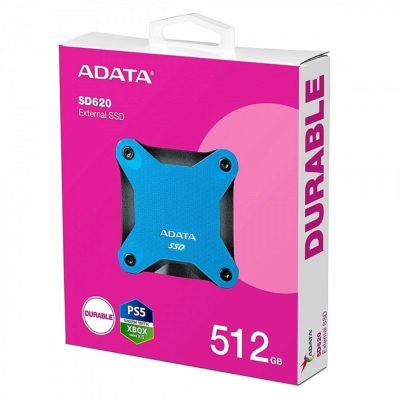 External SSD ADATA SD620  512GB U3.2 Read up:520Mb/s, Write up:460Mb/s Blue