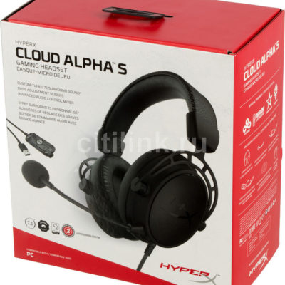 Наушники с микрофоном HYPERX 4P5L2AA (HX-HSCAS-BK/WW) Cloud Alpha S jack 3.5 mm BLACK