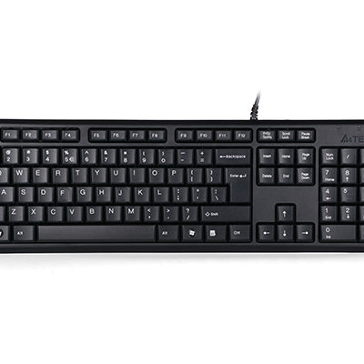 A4TECH  KR-90 COMFORT USB ROUND EDGE KEYBOARD BLACK US+RUSSIAN