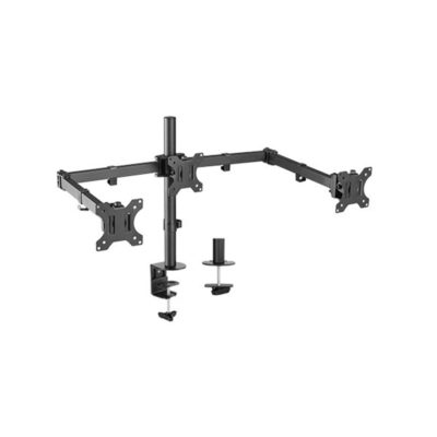 Настольный кронштейн для 4-х мониторов Brateck LDT12-C048N, 13″-32″, Нагрузка 4х8 кг., Наклон +/- 45°, Поворот +/- 90°, Вращение монитора +/- 180°, VESA 75×75,100×100