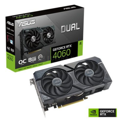 GEFORCE RTX4060 OC 8GB GDDR6 128bit 2535Mhz 3xDP HDMI ASUS DUAL-RTX4060-O8G