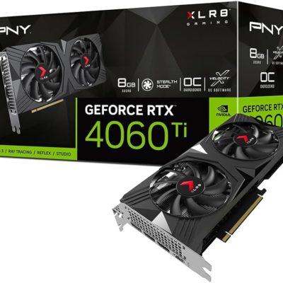 Видеокарта PNY GeForce RTX 4060Ti XLR8 Gaming VERTO OC PCI-e 4.0. 8GB GDDR6/128 bit. 2535MHz/18000MHz. 3*DP1*HDMI. Dual Fan. [VCG4060T8DFXPB1-O]