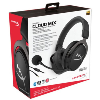 Наушники с микрофоном HYPERX 4P5K9AA (HX-HSCAM-GM) Cloud MIX Wired Gaming jack 3.5mm Bluetooth BLACK