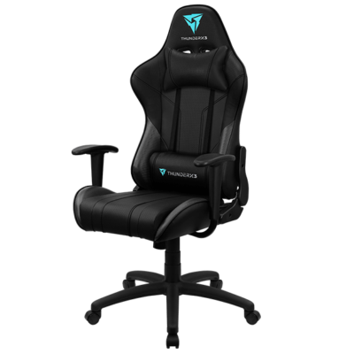 Gaming Chair ThunderX3 EC3 BLACK 50mm wheels PVC Leather