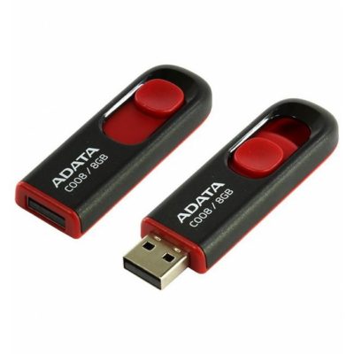 USB Flash ADATA 16GB C008 USB 2.0 Read up:30Mb/s/Write up:20Mb/s Black-Red