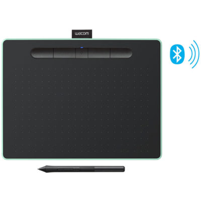 Цифровой графический планшет Wacom Intuos Medium CTL6100WLE-N, A5, USB, Bluetooth, 4096 Pressure Levels, Pistachio Green+Wacom Pen 4K LP-1100K