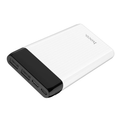 Power Bank HOCO J28 Shock power (10000mAh), input: microUSBx1 1xType-C, output: USBx2, white