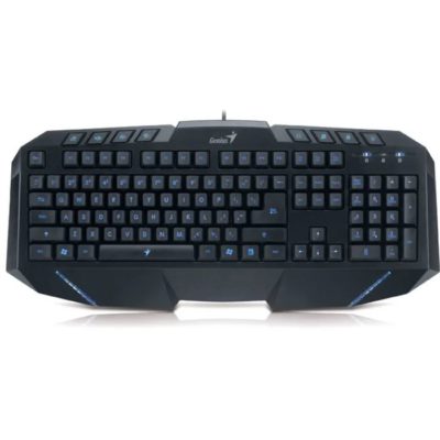 Keyboard Genius KB-G265 GAMING BLUE LED backlight 8 MULTIMEDIA KEYS 2xUSB ports HUB, USB RUS