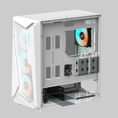 GIGABYTE E-ATX C301GW 4x120mm ARGB 2xUSB 3.1 WHITE