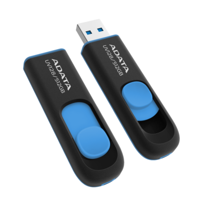 USB Flash ADATA 32GB UV128 USB 3.2 Read up:140Mb/s/Write up:65Mb/s Black-Blue