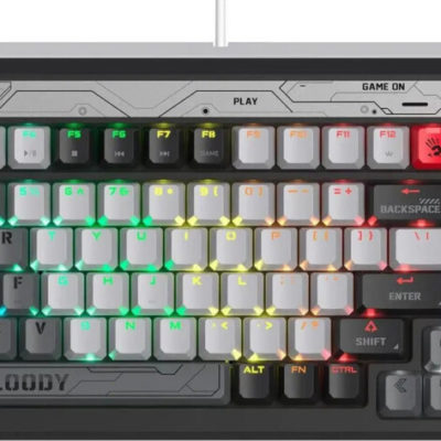 A4TECH BLOODY B950 LK LIBRA RGB GAMING WARRIOR GREY ORANGE SWITCH KEYBOARD USB US+RUSSIAN