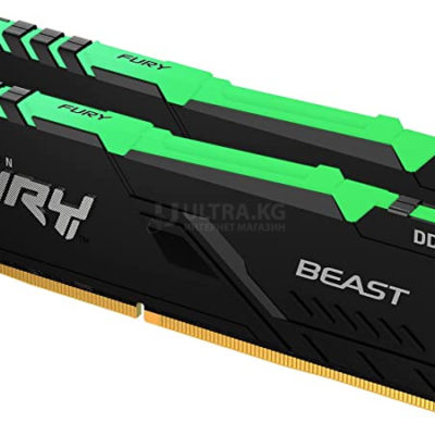 Оперативная память DDR4 32GB (2x16GB) PC-25600 (3200MHz) KINGSTON FURY Beast RGB [KF432C16BBAK2/32]