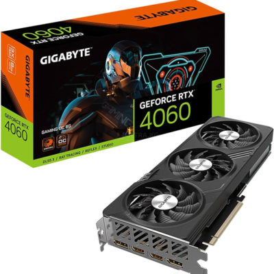 Видеокарта RTX 4060 Gigabyte GeForce RTX™ 4060 GAMING OC 8GB GDDR6, Engine clock 2550MHz, Memory clock 17000MHz, 128Bit, 2xDP, 2xHDMI [GV-N4060GAMING OC-8GD]