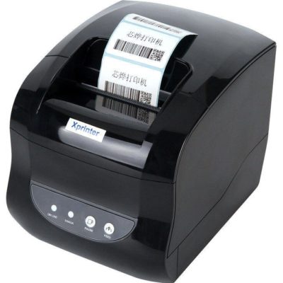 Xprinter XP-365B 3inch direct thermal barcode&Receipt printer USB,Black,127mm/s,EU plug