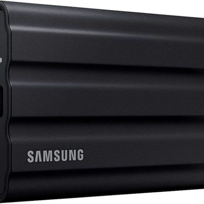 SAMSUNG T7 Shield 1TB, Portable SSD, up to 1,050/1,000 MB/s4, USB 3.2 Gen2, Rugged, IP65 Water & Dust Resistant, for Photographers, Content Creators and Gaming, Portable External Solid State Drive (MU-PE1T0S/AM, 2022), Black