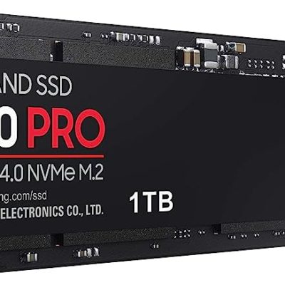 SAMSUNG 980 PRO SSD 1TB PCIe 4.0 NVMe Gen 4 Gaming M.2 Internal Solid State Drive Memory Card , Maximum Speed Read/Write 7000/5000MB/s, Thermal Control MZ-V8P1T0B/AM